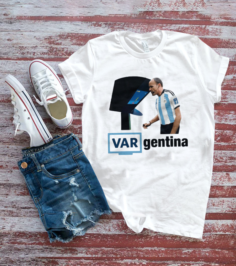 VAR Argentina Football Referee Interaction T-Shirt