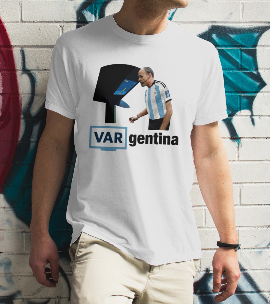 VAR Argentina Football Referee Interaction T-Shirt