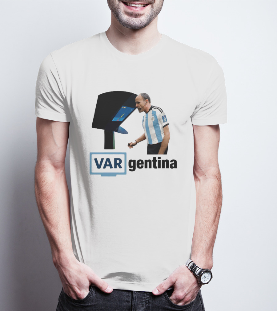 VAR Argentina Football Referee Interaction T-Shirt