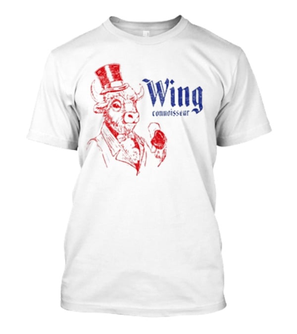 Wing Connoisseur Buffalo Top Hat Bison T-Shirt