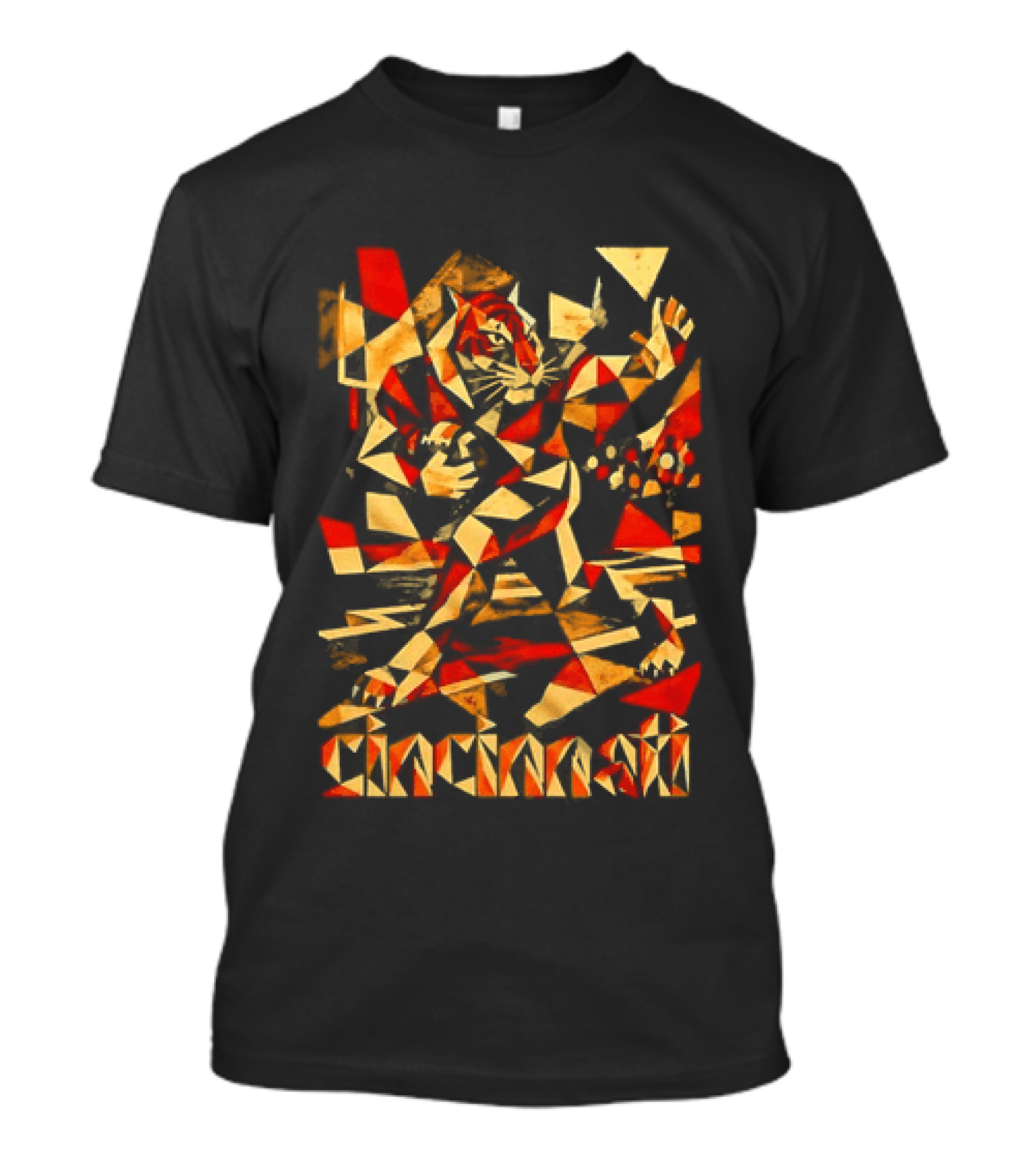 Bengals Tiger Running With Football Cincinnati T-Shirt