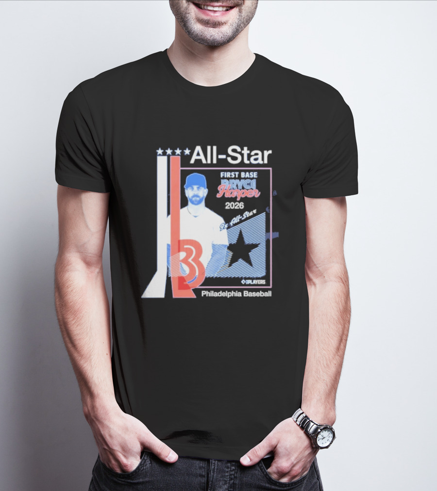 All Star Bryce Harper First Base 9x All Star 2026 Philadelphia Baseball T-Shirt