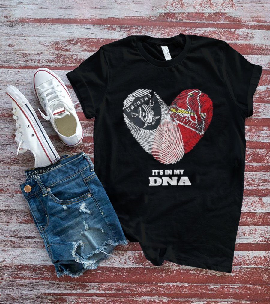 Las Vegas Raiders Washington Commanders It's In My DNA Fingerprint Heart T-Shirt