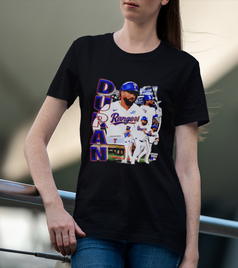 Ezequiel Duran Texas Rangers Player Nike Jersey Collage T-Shirt