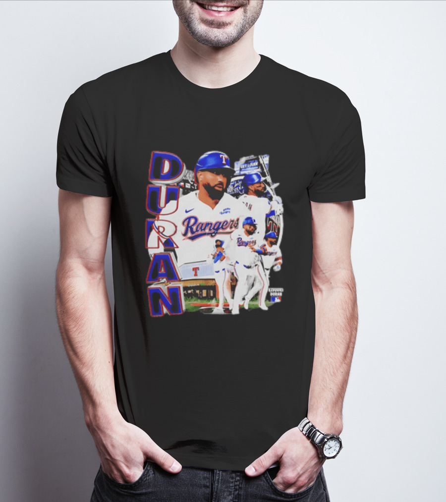 Ezequiel Duran Texas Rangers Player Nike Jersey Collage T-Shirt