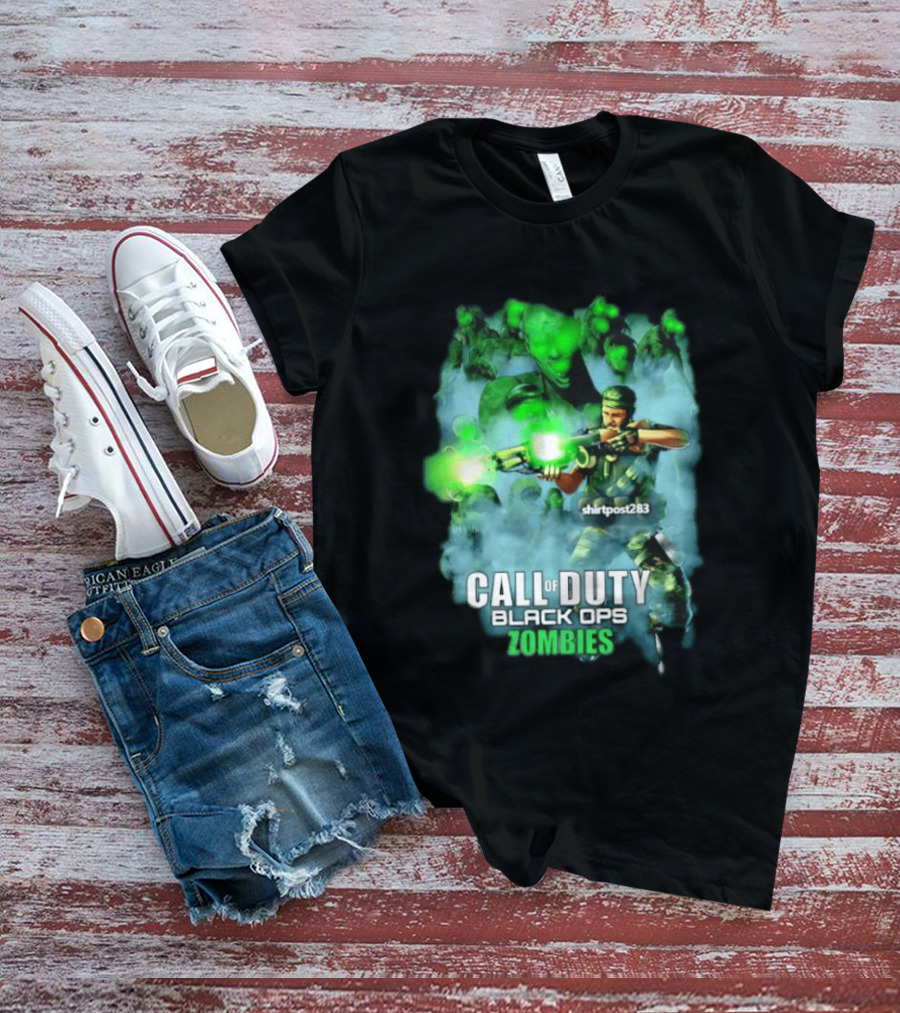 Call Of Duty Black Ops Zombies Tank Dempsey Battle Scene T-Shirt