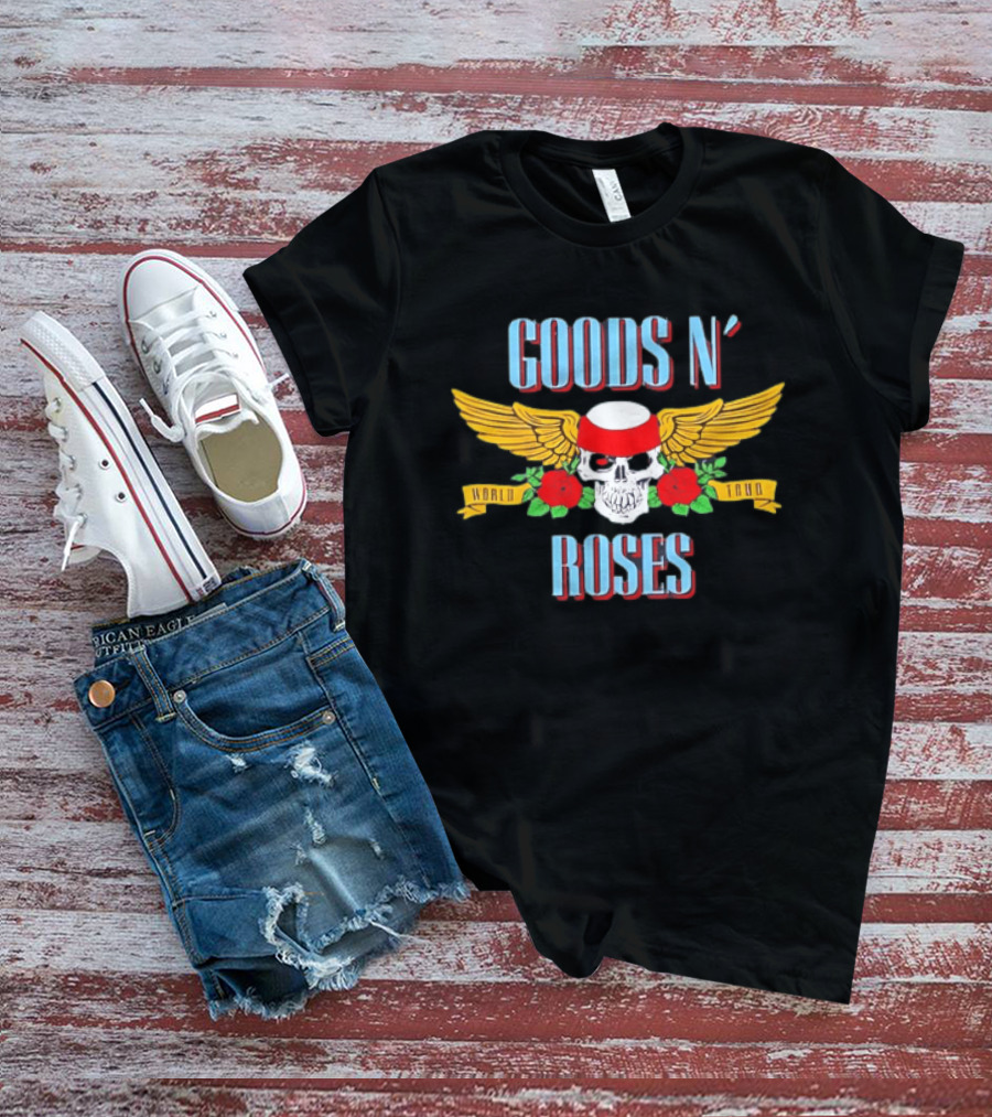 Goods N Roses Skull Wing World Tour T-Shirt