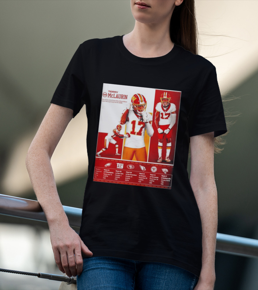 Terry McLaurin Washington Commanders 2026 Schedule NFL Football 17 Jersey Fan Gear T-Shirt
