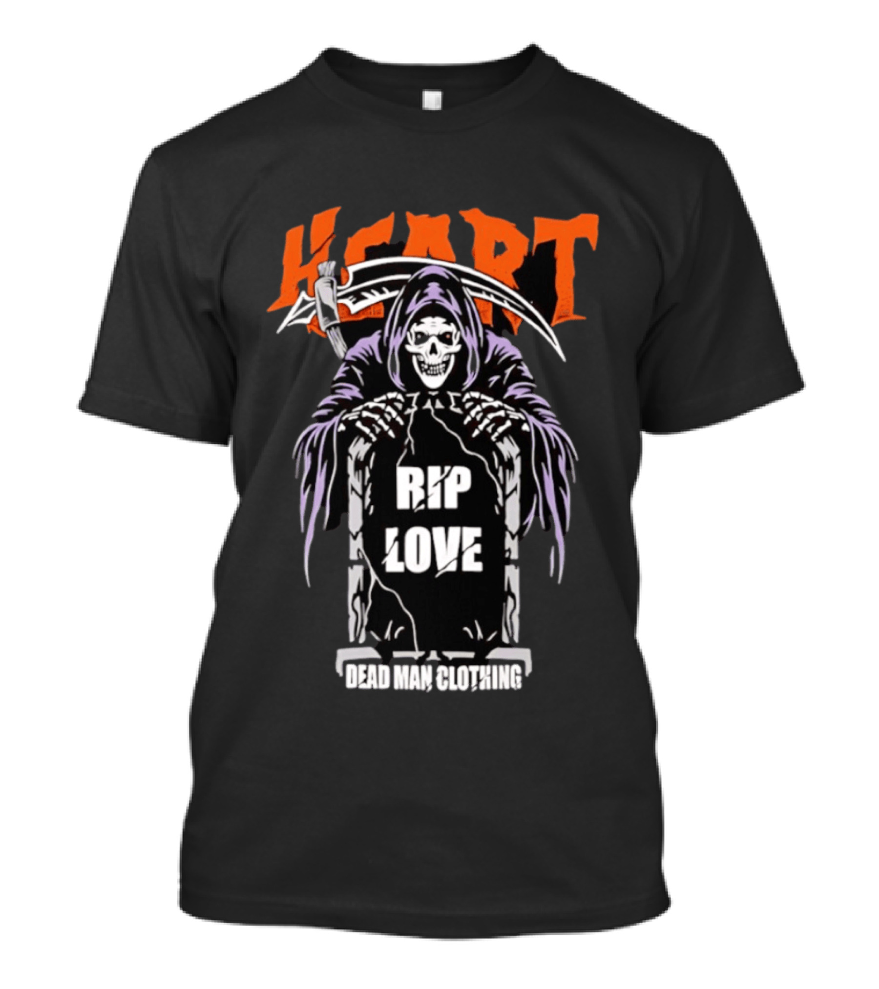 Heart Rip Love Grim Reaper Dead Man Clothing T-Shirt
