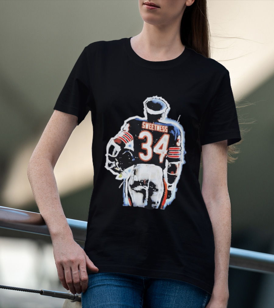 Walter Payton Sweetness 34 Chicago Bears Football Jersey Player T-Shirt