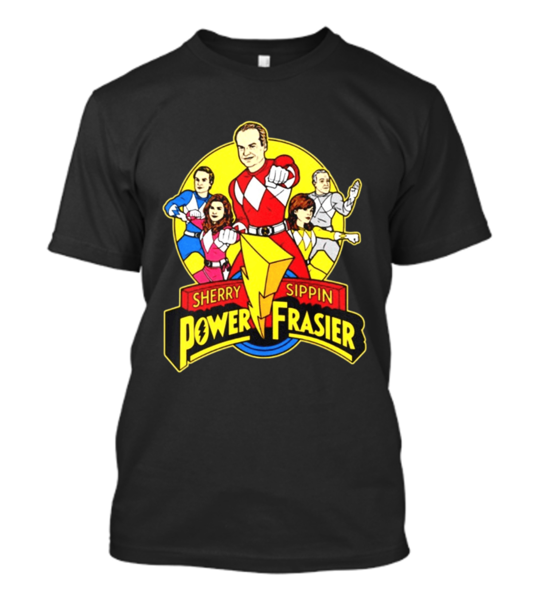 Sherry Sippin Power Frasier Kelsey Grammer 90s TV Mashup T-Shirt