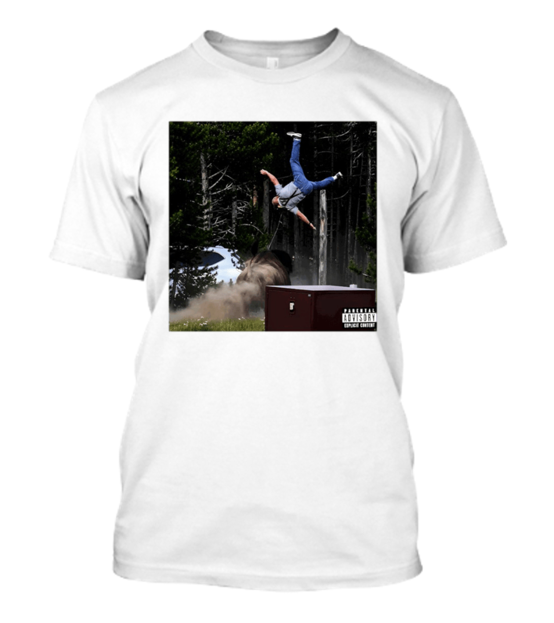 Bison Do Not Pet The Fluffy Cows National Park Parental Advisory Explicit Content Warning T-Shirt