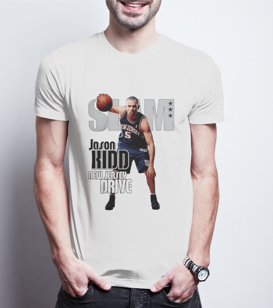 SLAM Magazine Jason Kidd New Jersey Drive Nets Basketball T-Shirt