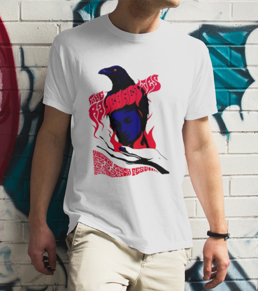 Raveonettes Austin Psych Fest Crow Fire Elements 2014 T-Shirt