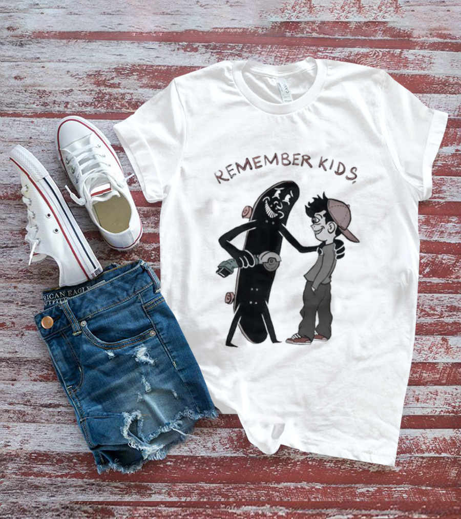 Remember Kids Skateboard Flock Two Pounds Copper Gold T-Shirt