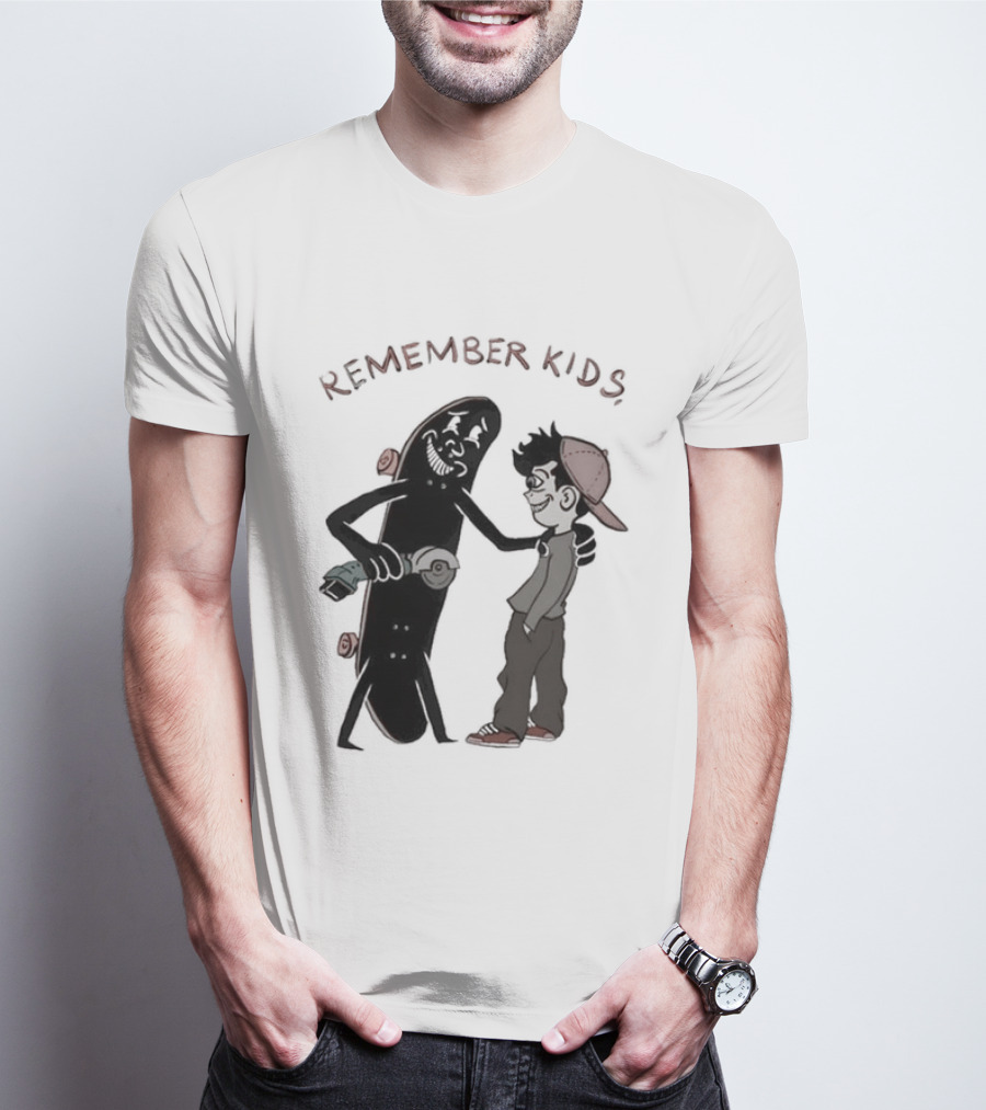 Remember Kids Skateboard Flock Two Pounds Copper Gold T-Shirt