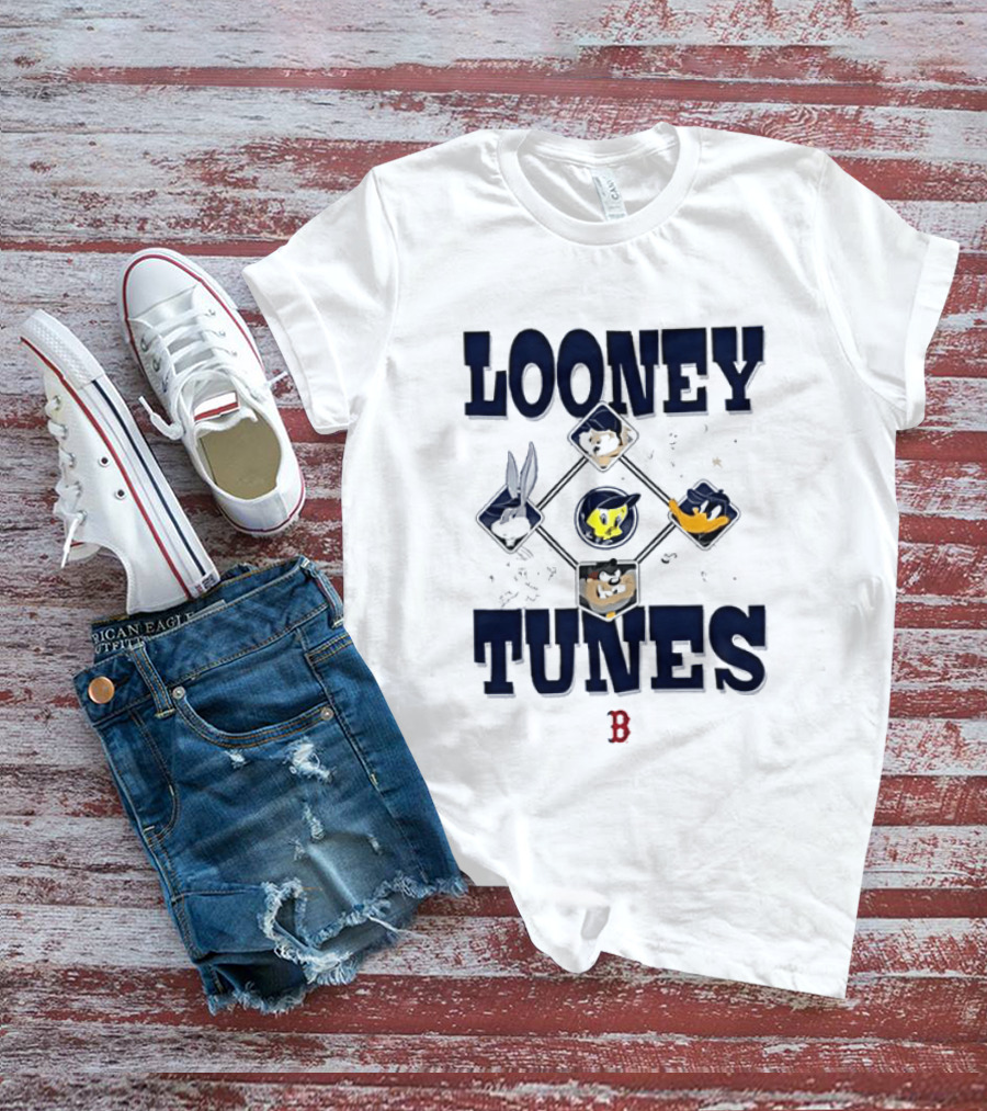 Looney Tunes Characters Boston Red Sox Collaboration T-Shirt