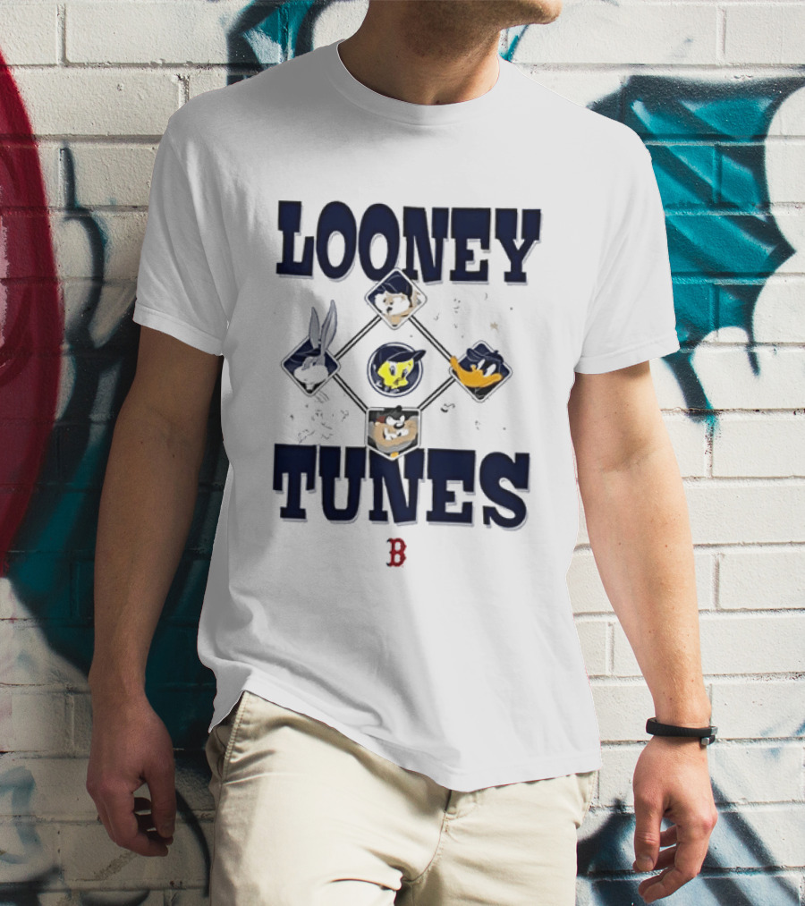 Looney Tunes Characters Boston Red Sox Collaboration T-Shirt