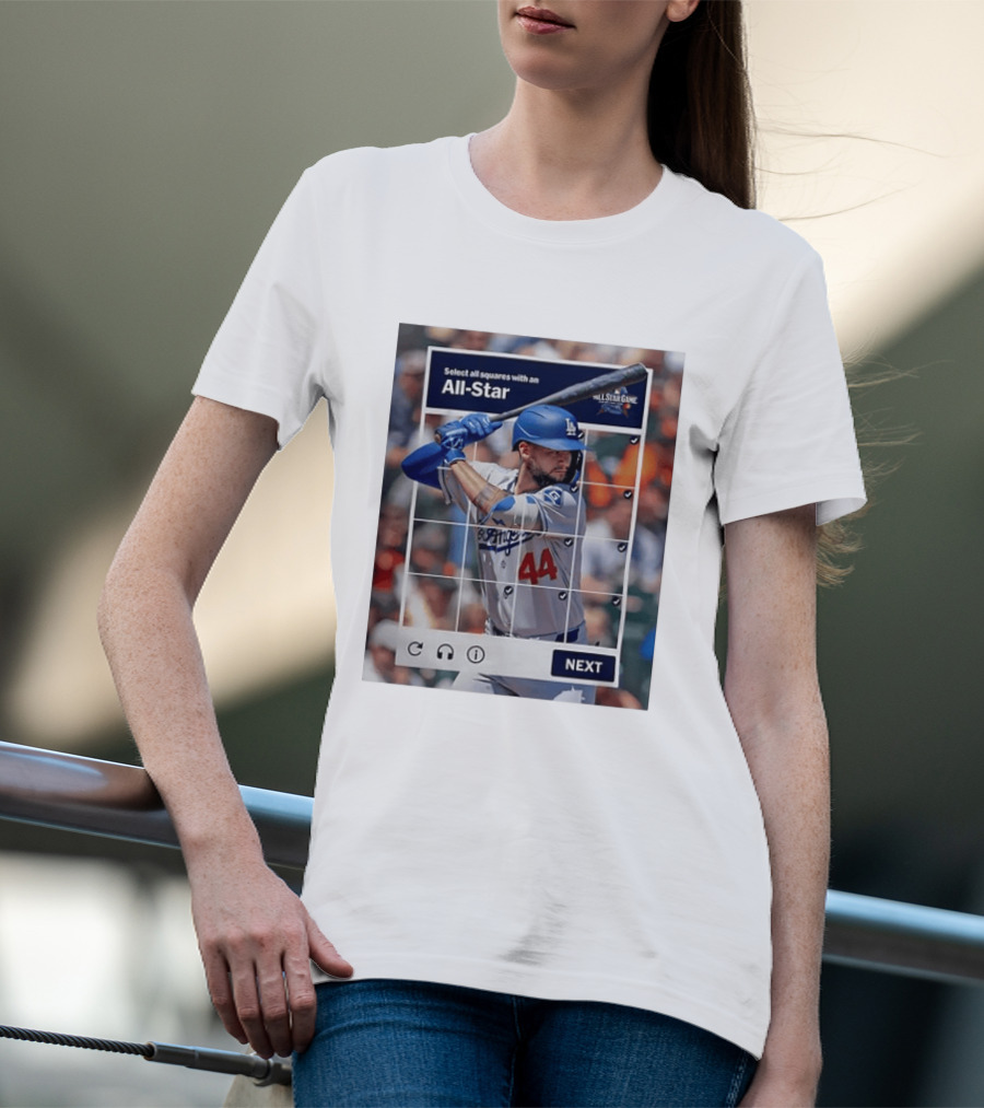 Select All Squares With An All Star Los Angeles Dodgers Baseball Meme T-Shirt
