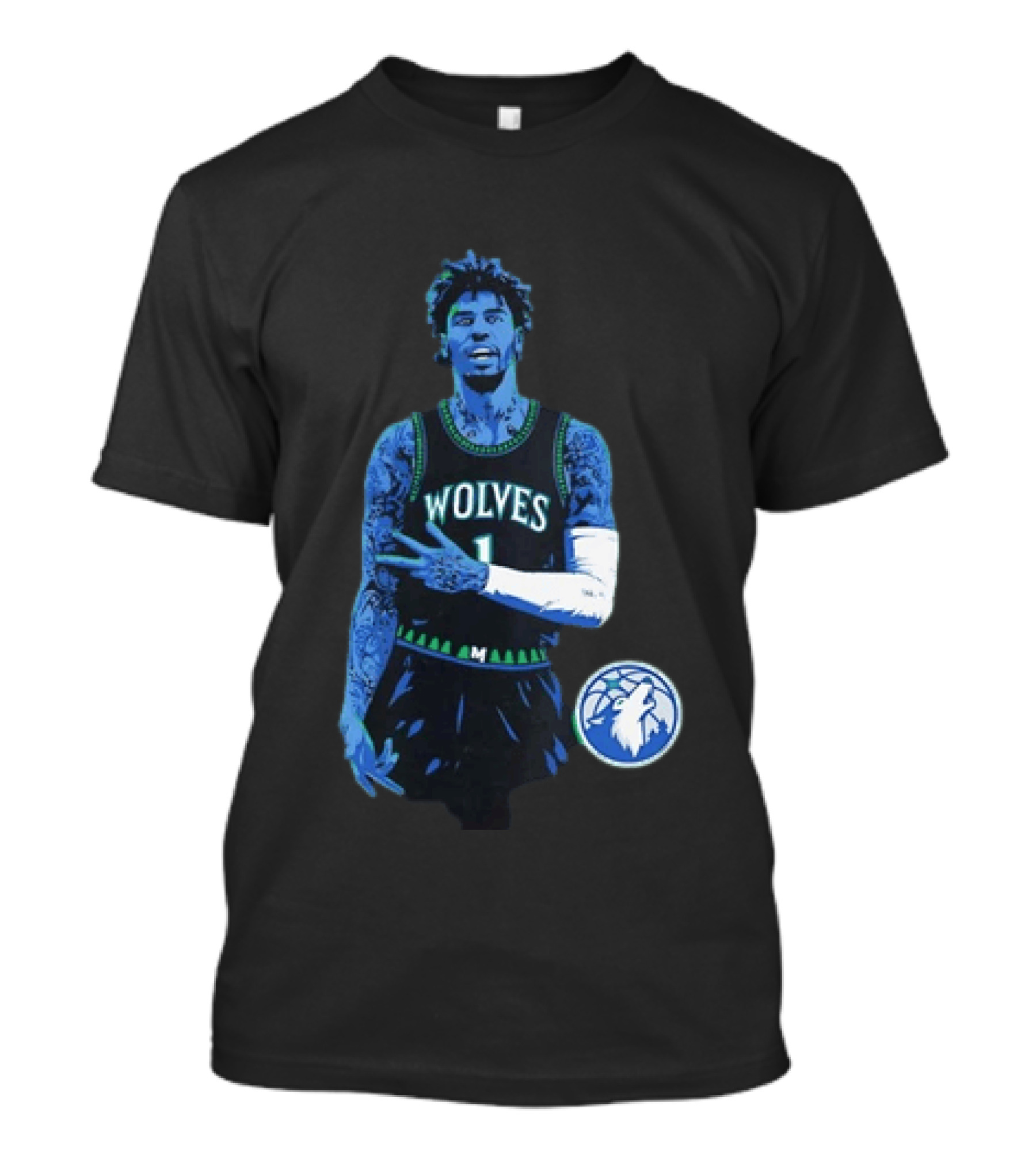 Anthony Edwards Wolves 1 Minnesota Timberwolves Basketball T-Shirt