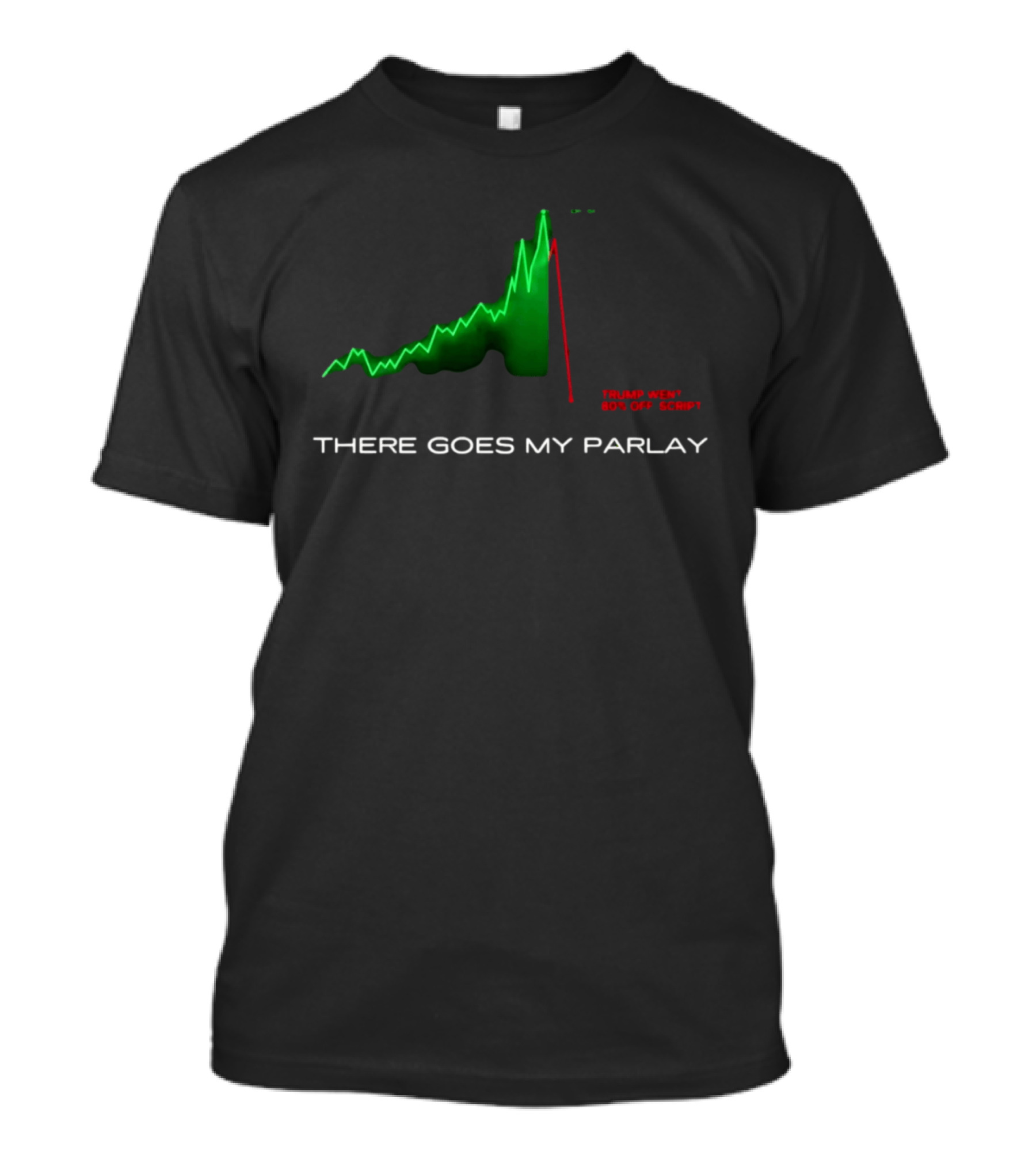 There Goes My Parlay Stock Chart Trend Goes Off Script T-Shirt