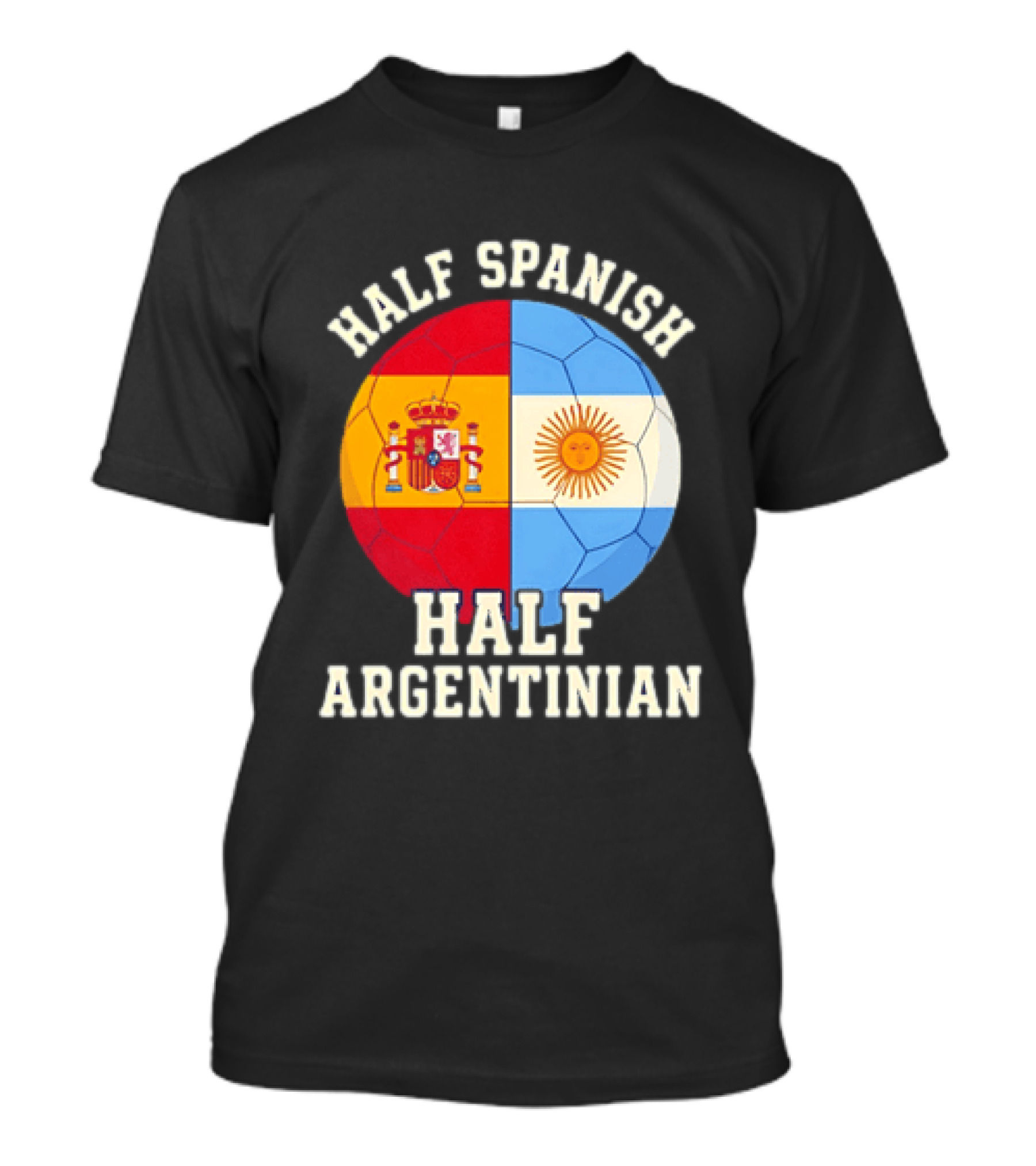 Half Spanish Half Argentinian Flag Ball T-Shirt