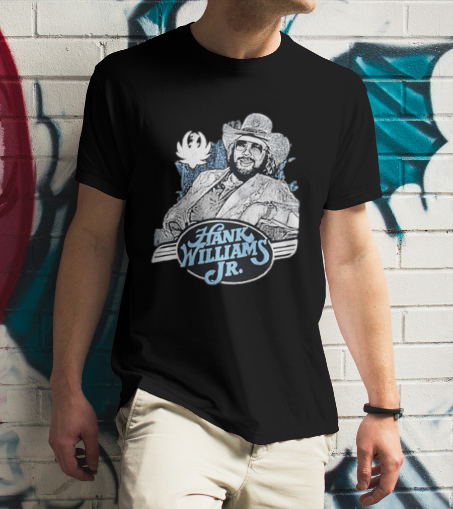 Hank Williams Jr 90s Anniversary Iconic Cowboy T-Shirt
