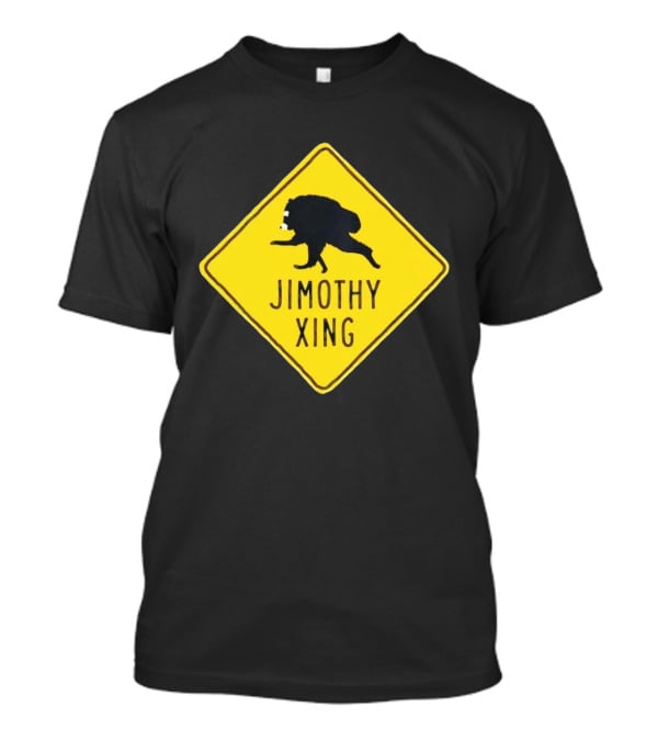 Jimothy Xing Raccoon Sign Crossing T-Shirt