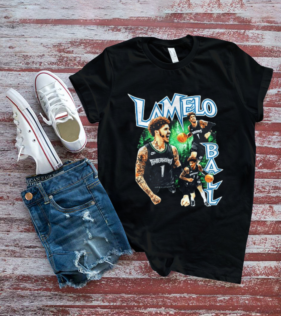 LaMelo Ball Timberwolves NBA Basketball Player Highlights T-Shirt
