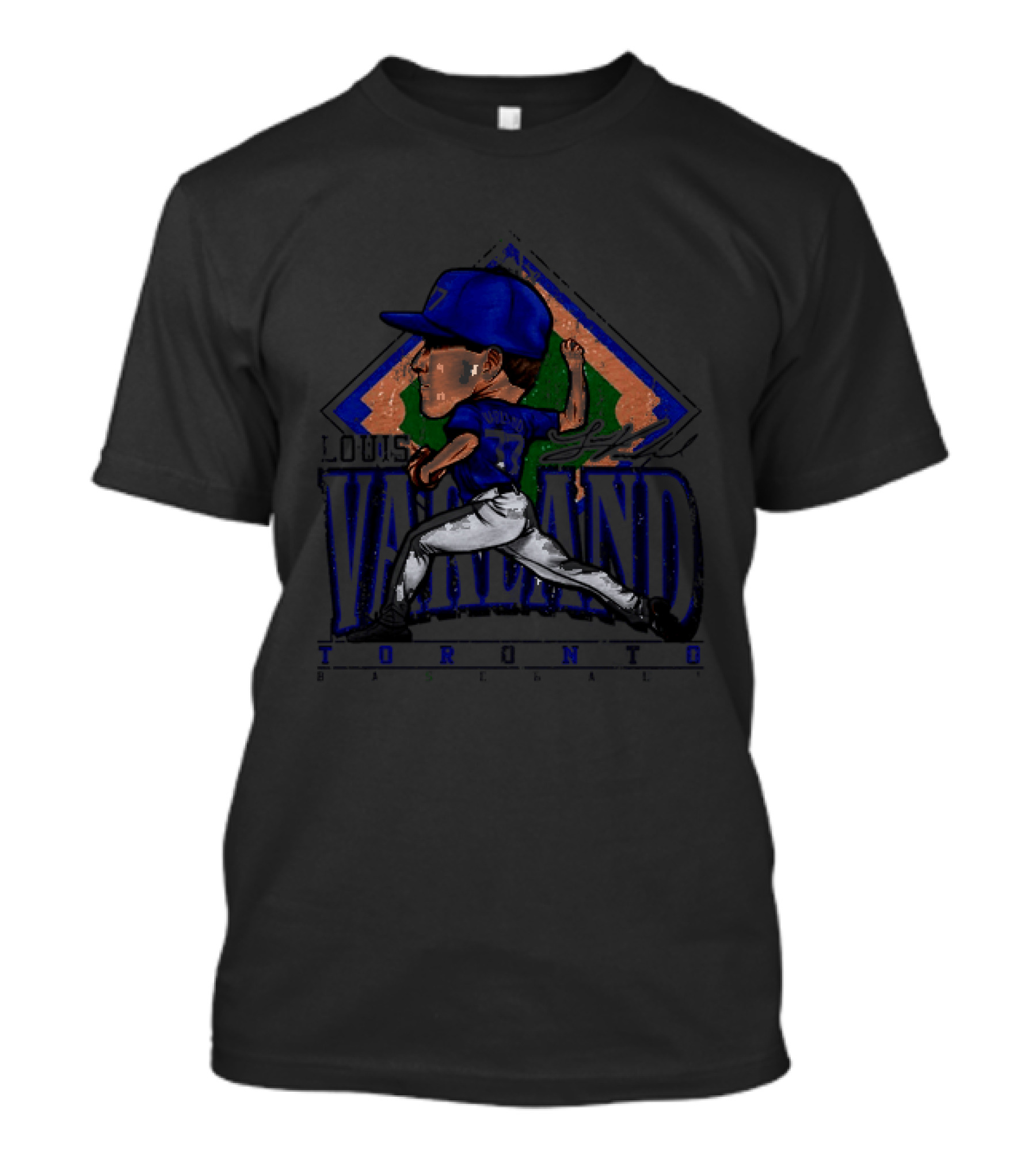 Louis Varland Toronto Blue Jays MLB Baseball Caricature T-Shirt