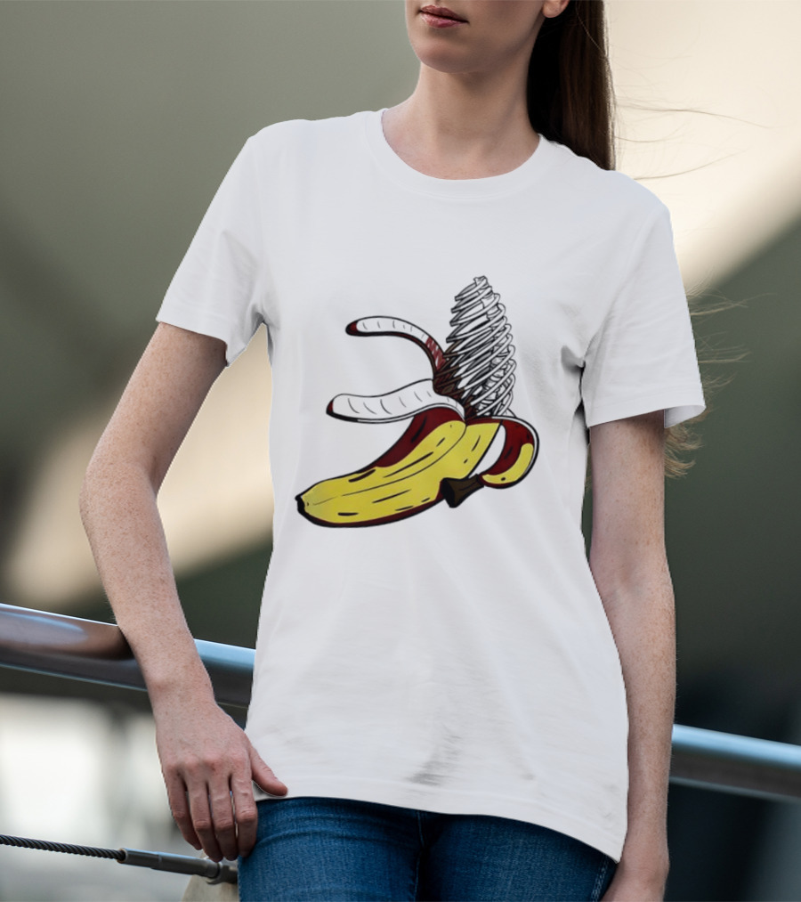 Anatomical Banana Skeleton Surreal Peeled Fruit T-Shirt