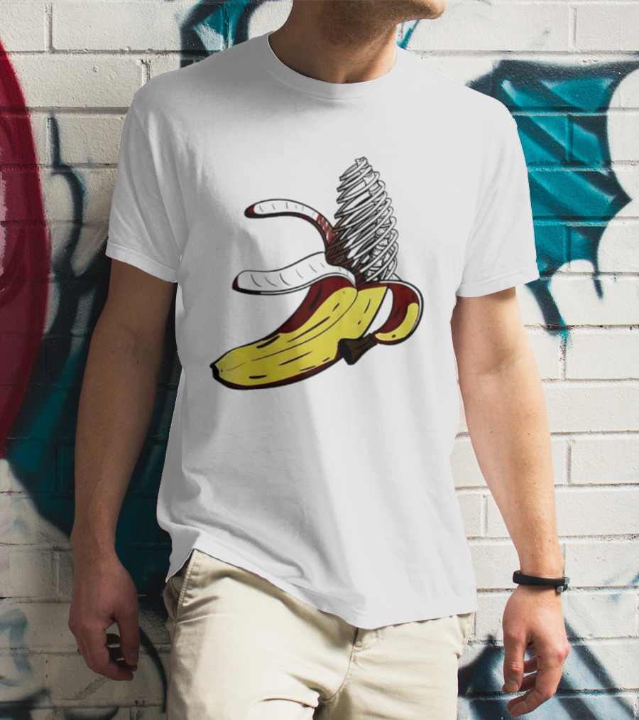 Anatomical Banana Skeleton Surreal Peeled Fruit T-Shirt