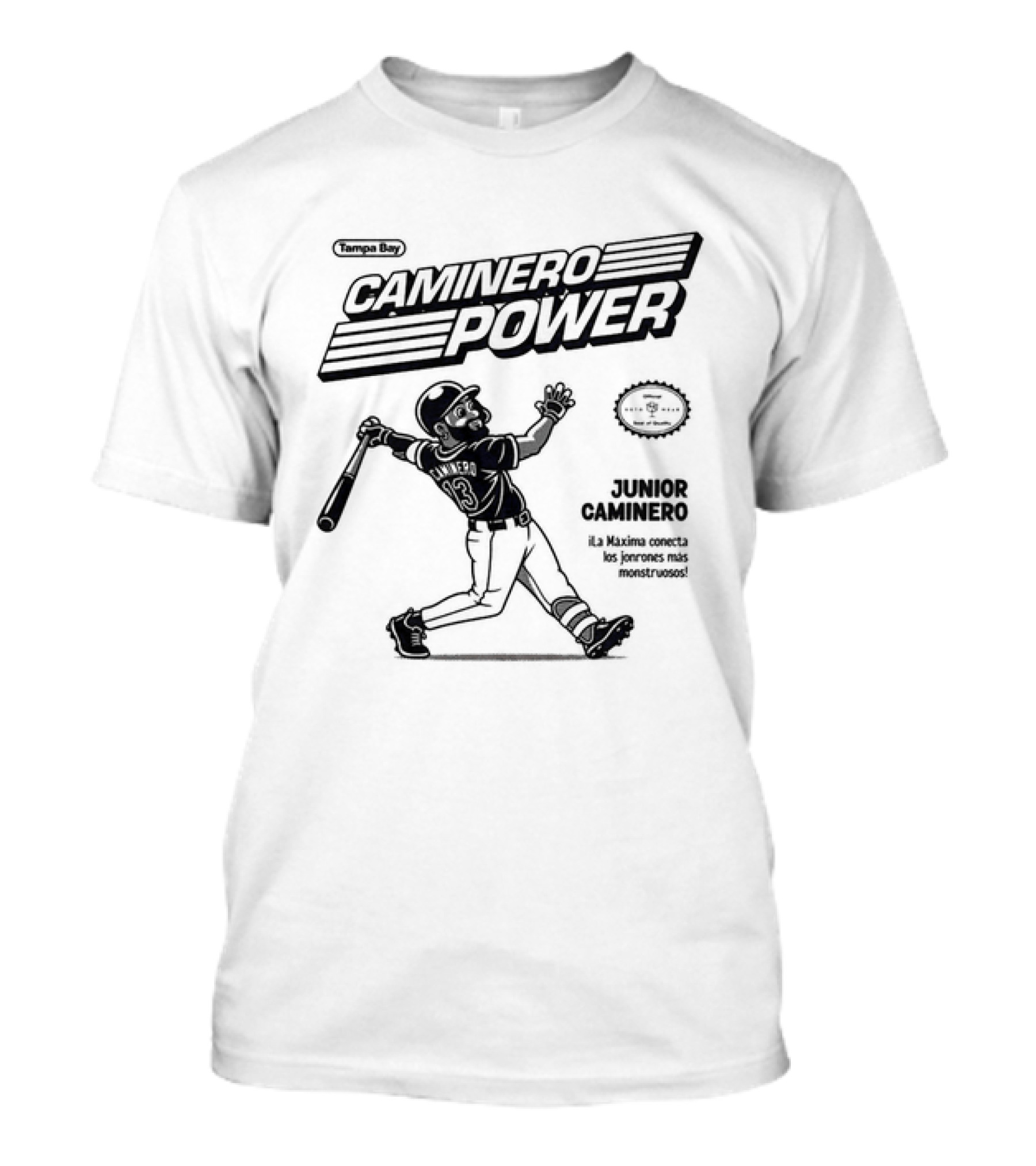 Junior Caminero Power Tampa Bay Rays Baseball Player T-Shirt