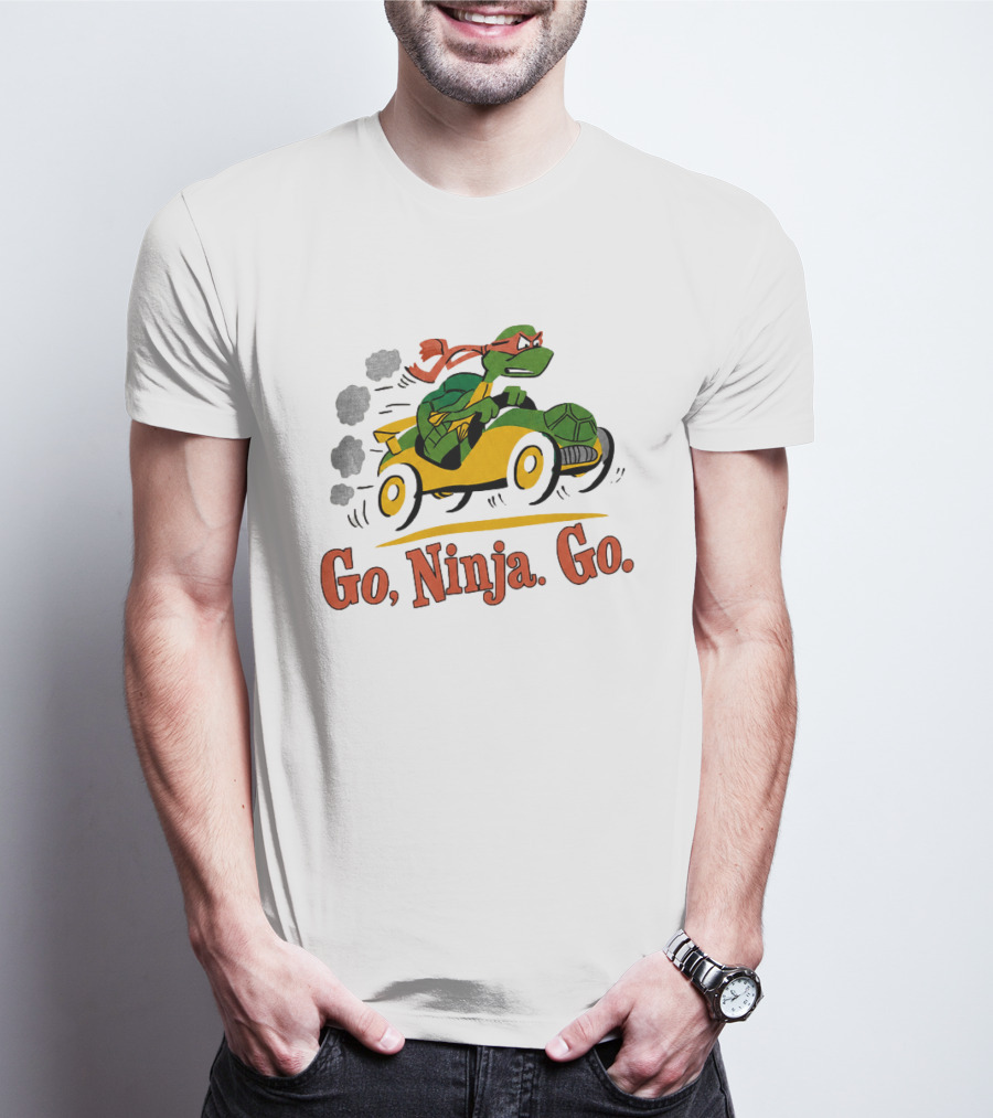 Ninja Turtle Racing In Classic Go Kart T-Shirt