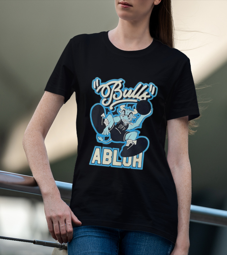 Off White Bulls Abloh Cartoon Basketball T-Shirt