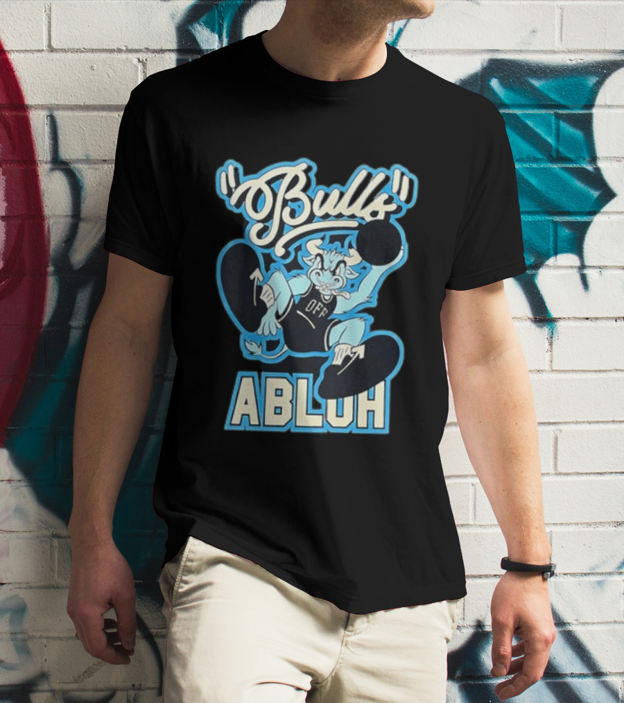 Off White Bulls Abloh Cartoon Basketball T-Shirt