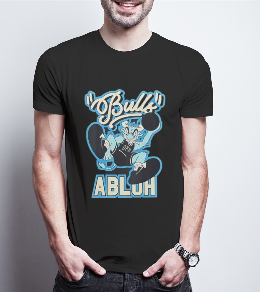 Off White Bulls Abloh Cartoon Basketball T-Shirt