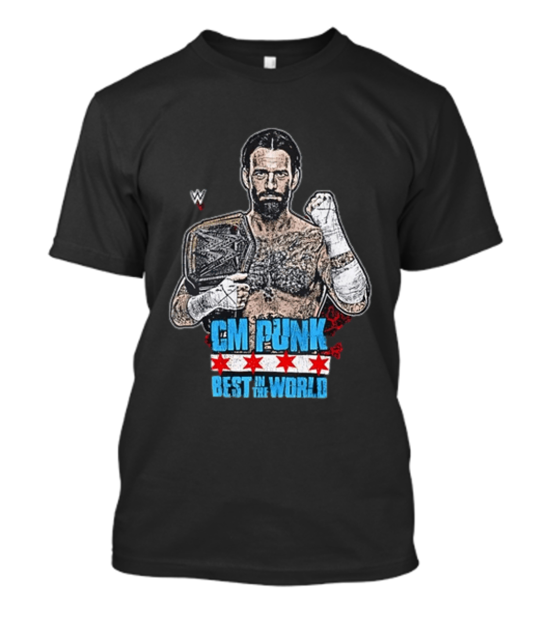 CM PUNK Best In The World Chicago Stars Wrestling Champion T-Shirt