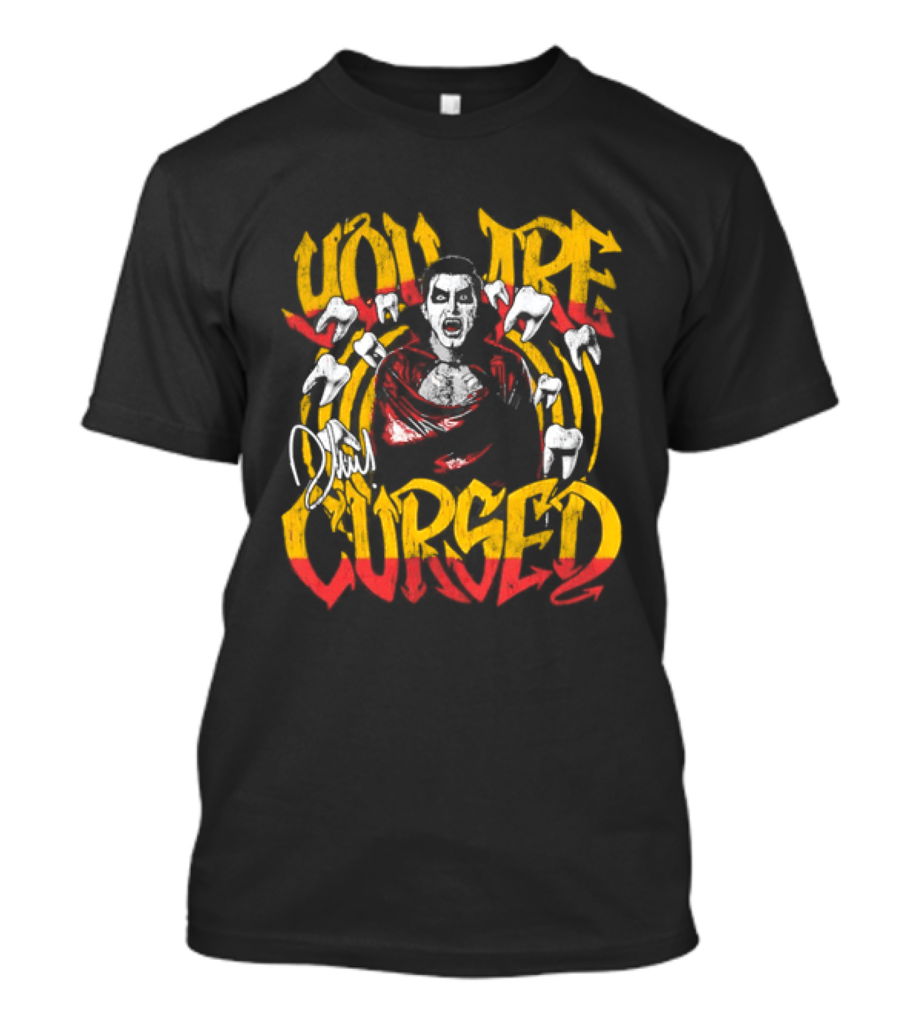 Danhausen You Are Cursed Vintage Graffiti Teeth T-Shirt