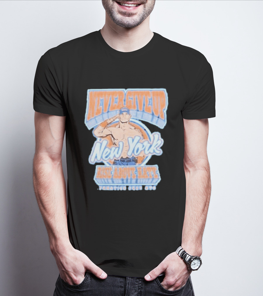 Never Give Up New York Rise Above Hate Fanatics Fest NYC T-Shirt