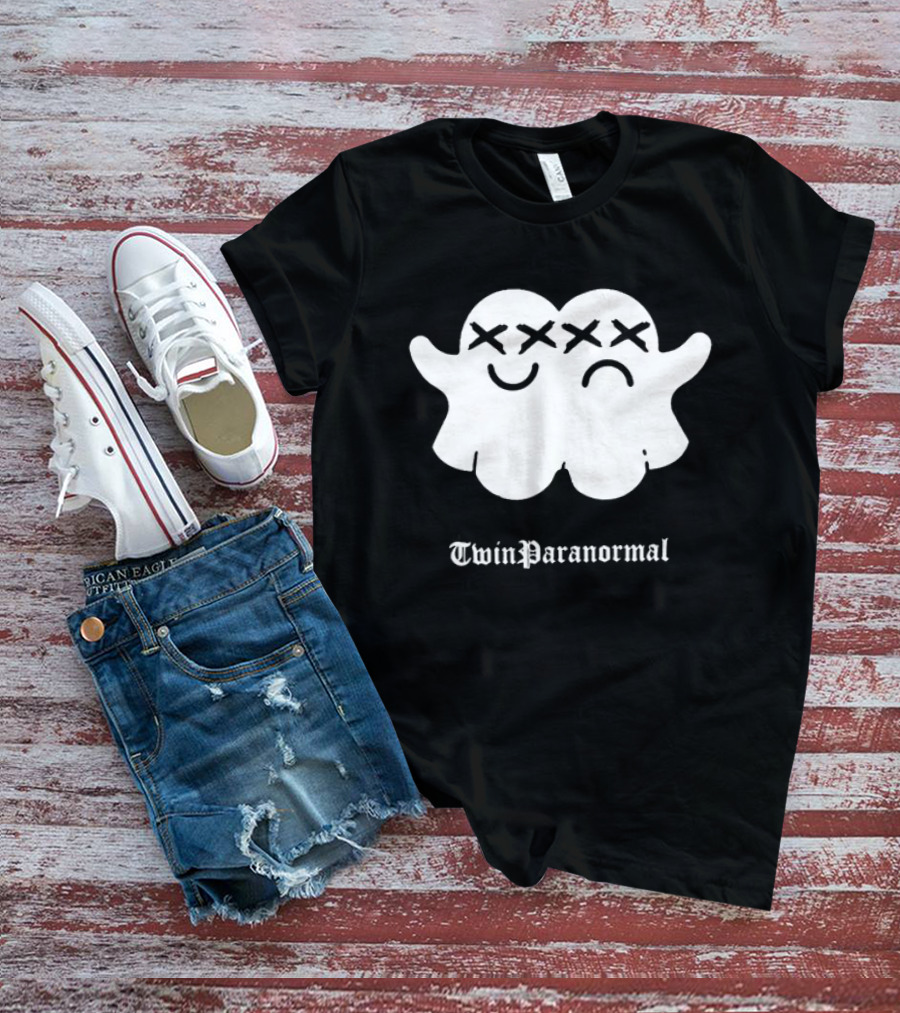 Twin Paranormal Ghost Duo Spooky Matching Spirits T-Shirt