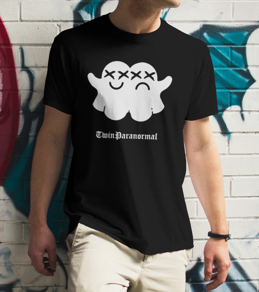Twin Paranormal Ghost Duo Spooky Matching Spirits T-Shirt