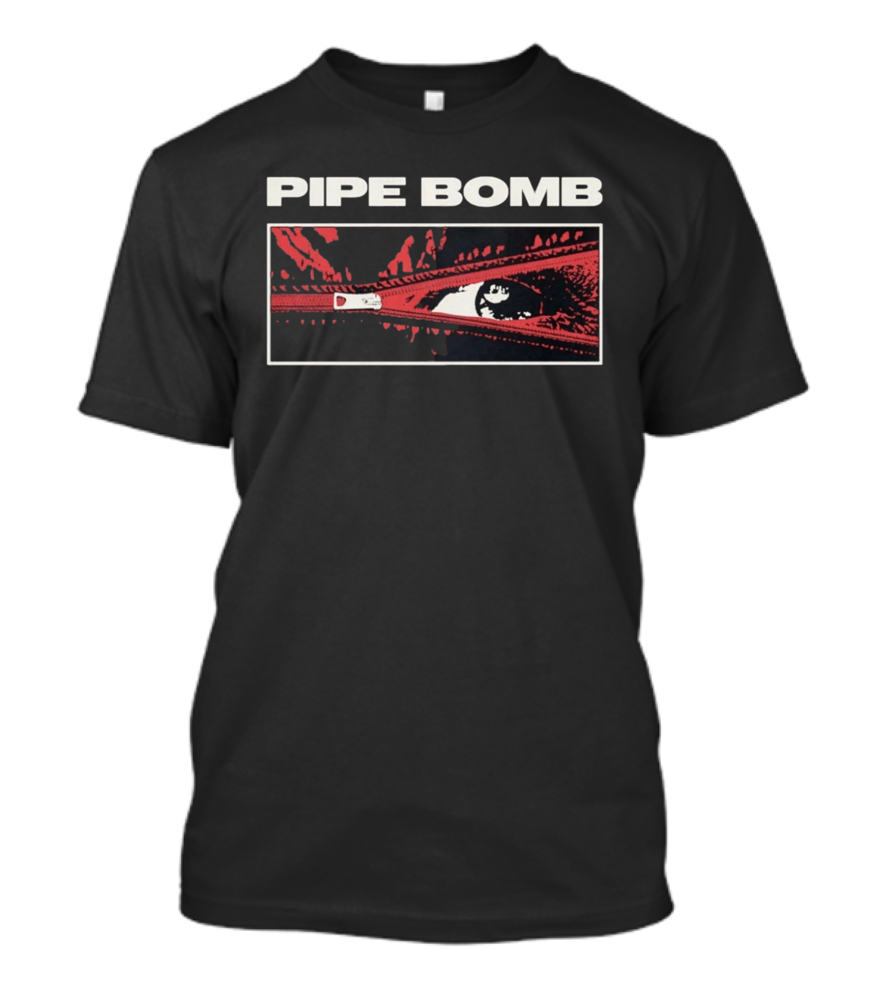 Pipe Bomb Zipper Eye Reveal Grunge Comic T-Shirt