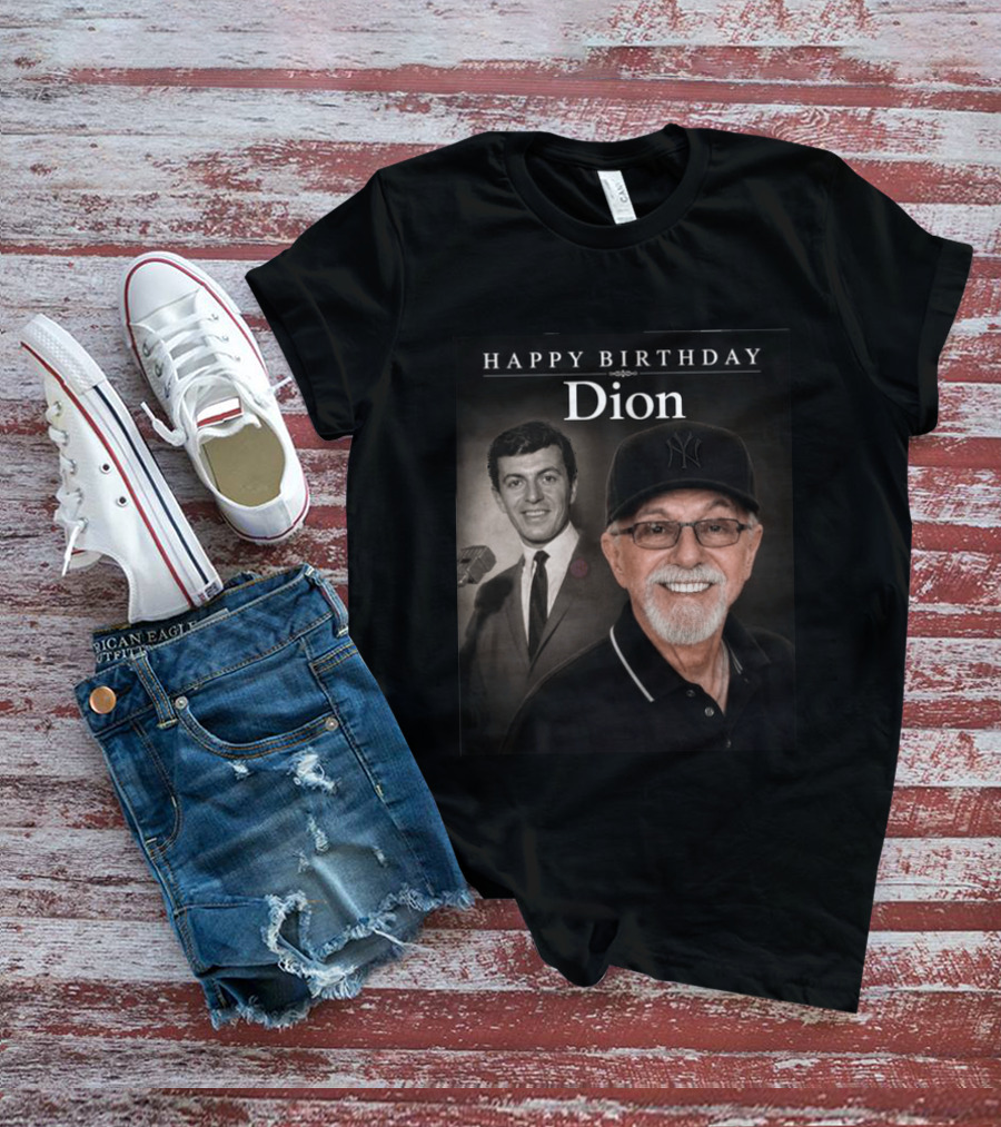 Happy Birthday Dion Iconic Celebration With Smiling T-Shirt