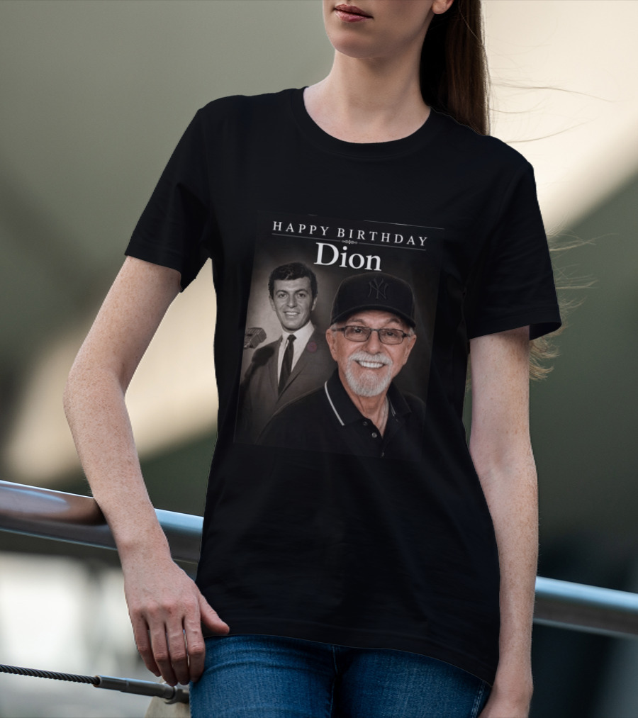 Happy Birthday Dion Iconic Celebration With Smiling T-Shirt