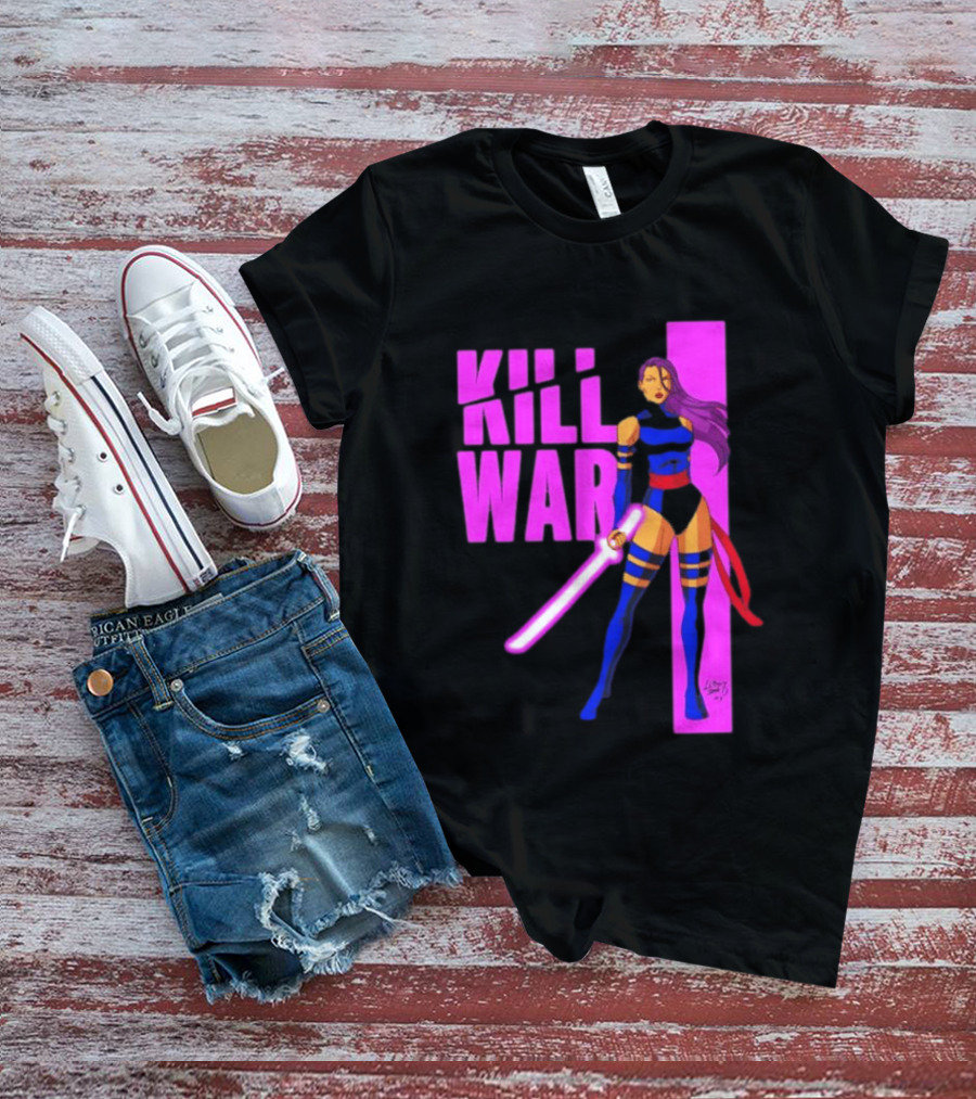 Psylocke Marvel Comics Kill War Pink T-Shirt