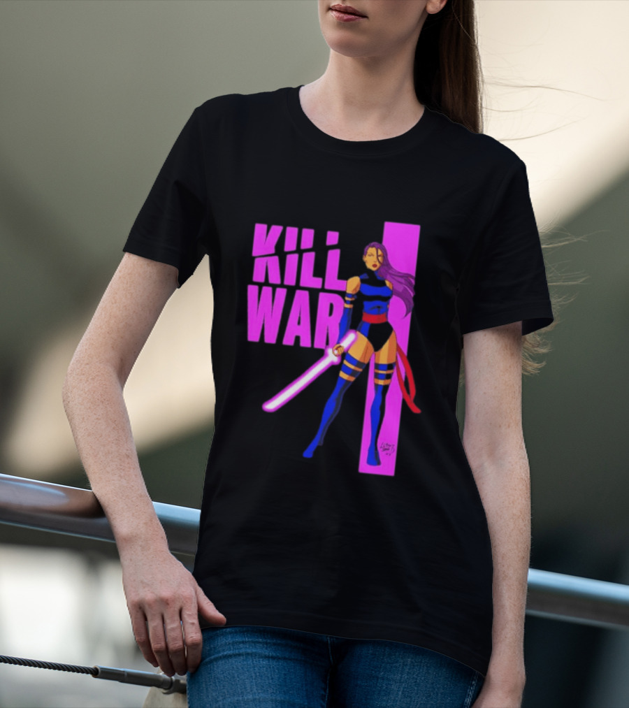 Psylocke Marvel Comics Kill War Pink T-Shirt