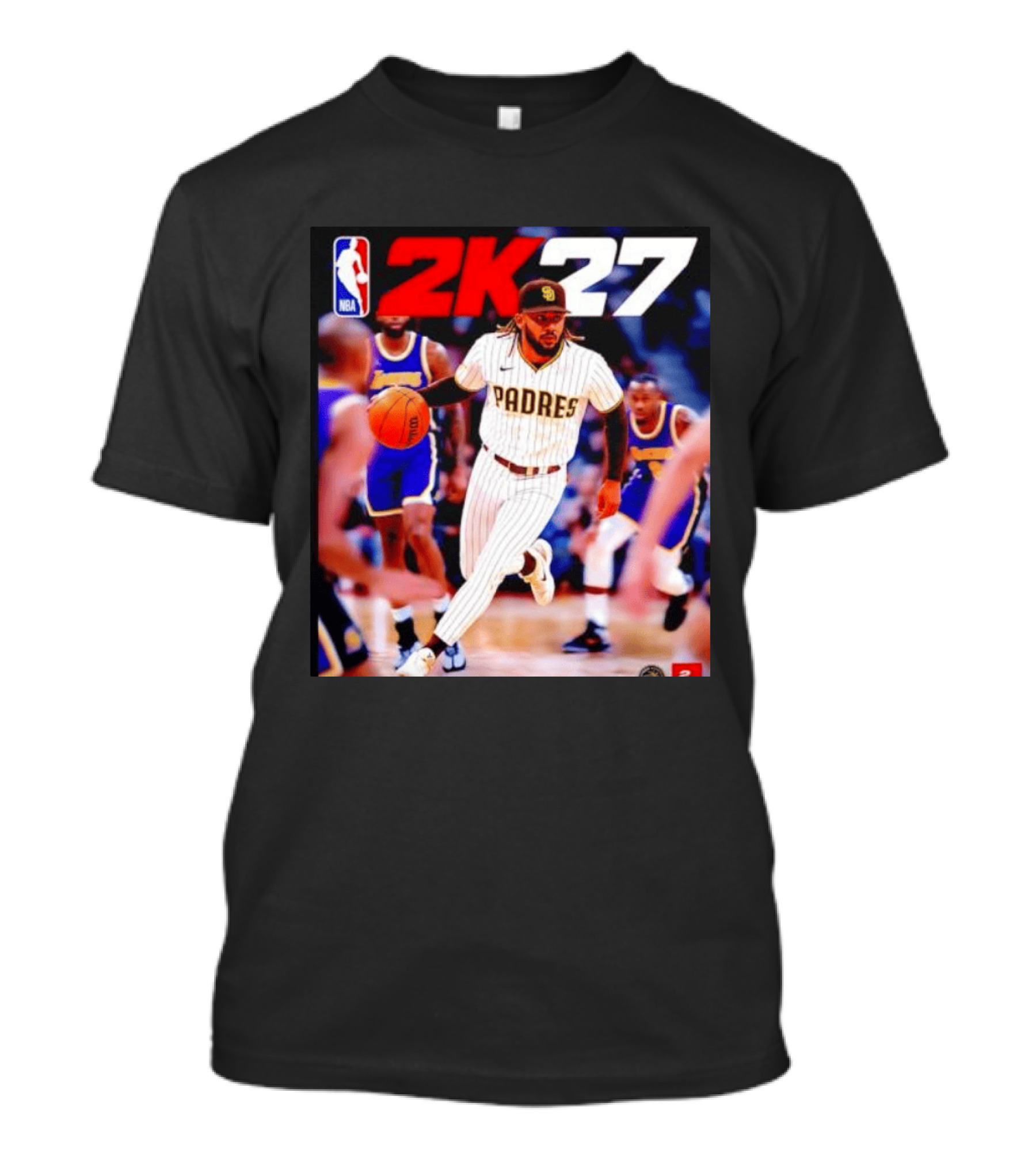 San Diego Padres NBA 2K27 Crossover Concept With Basketball Action T-Shirt