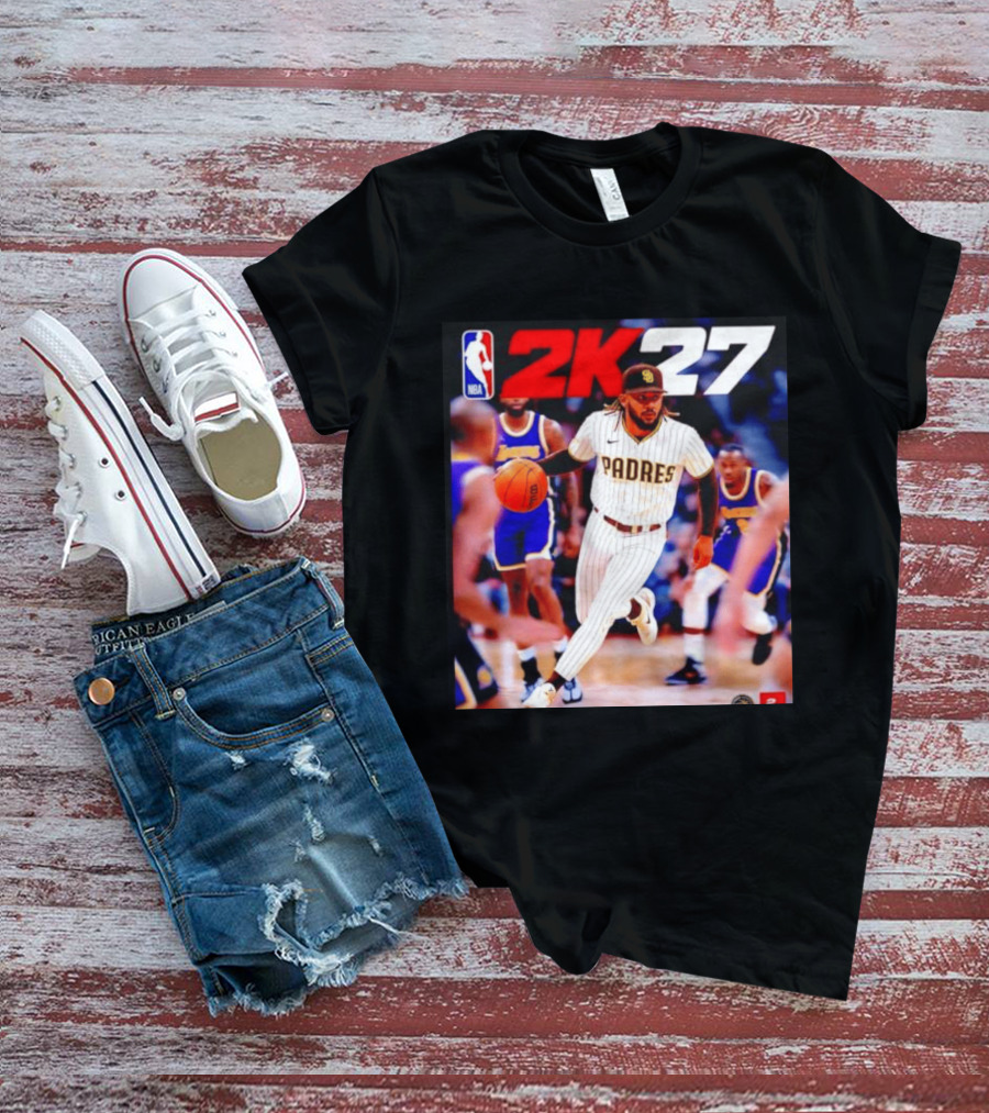 San Diego Padres NBA 2K27 Crossover Concept With Basketball Action T-Shirt