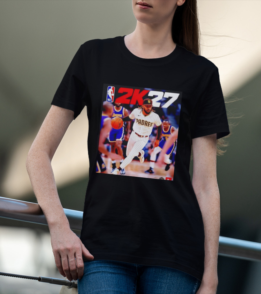 San Diego Padres NBA 2K27 Crossover Concept With Basketball Action T-Shirt